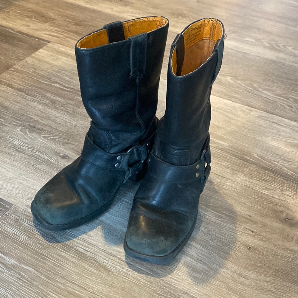 Frye Black Harness boots